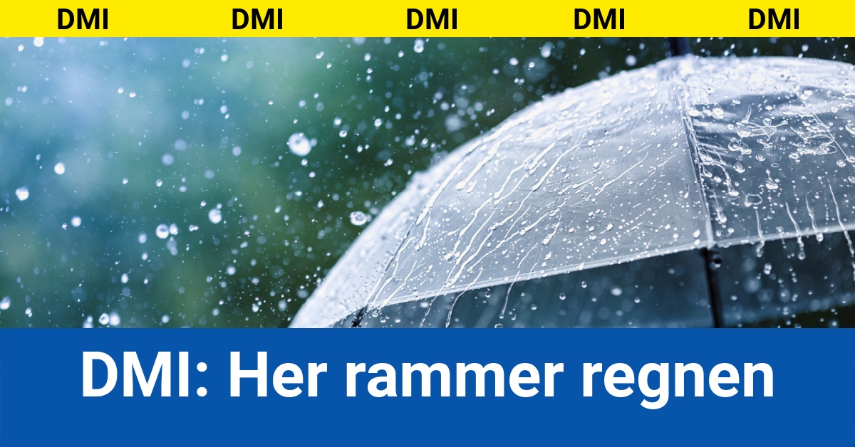 DMI: Her rammer regnen