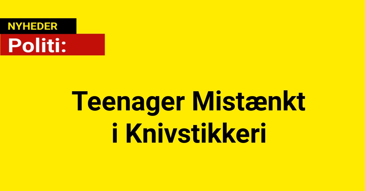 POLITI: Teenager Mistænkt i Knivstikkeri