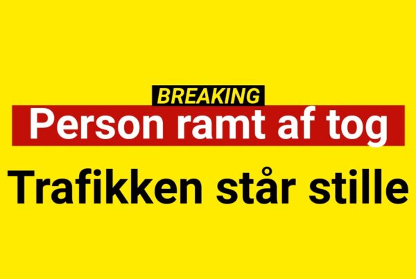 Person ramt af tog: Trafikken står stille