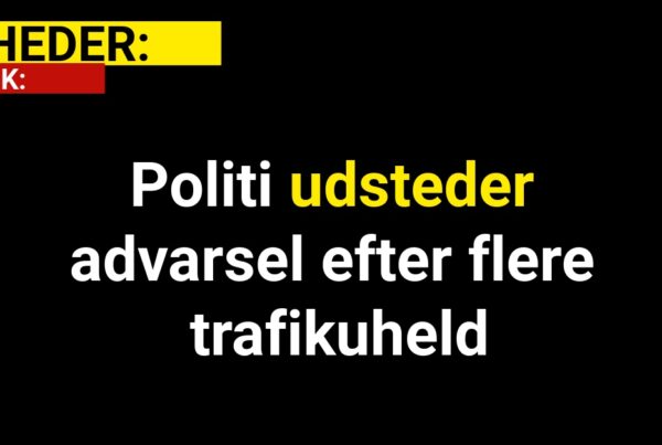 Politi udsteder advarsel efter flere trafikuheld