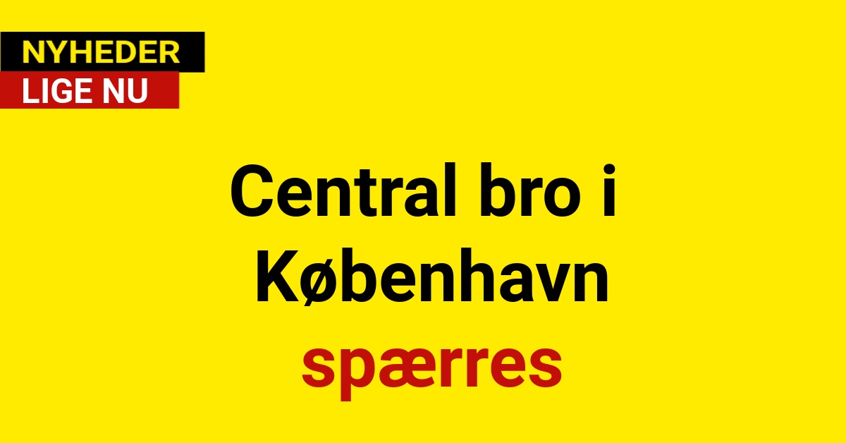 Central bro i København spærres