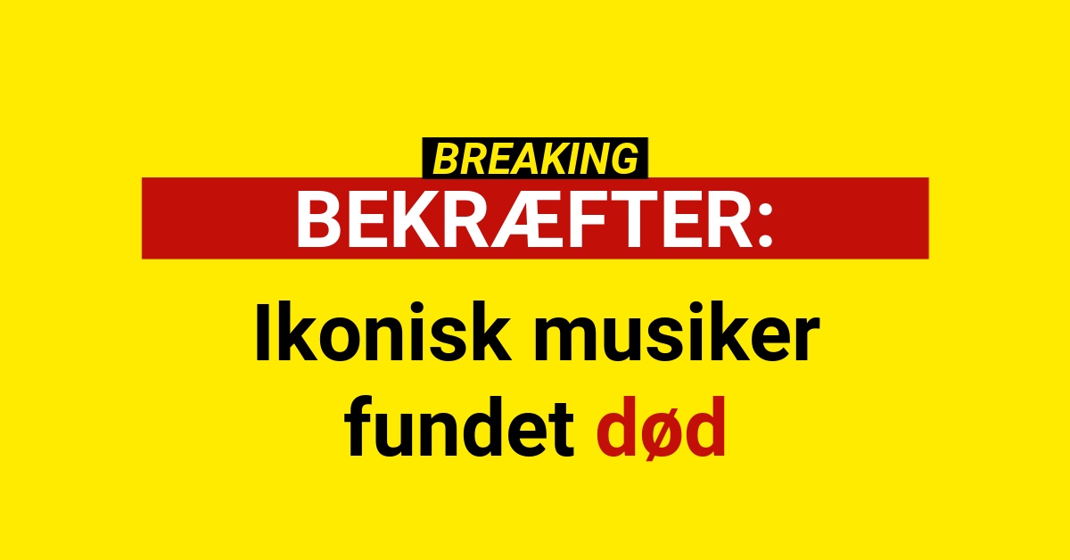 BEKRÆFTER: Ikonisk musiker fundet død