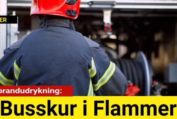 Stor brandudrykning: Busskur i Flammer