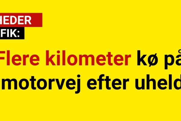 Flere kilometer kø på motorvej efter uheld