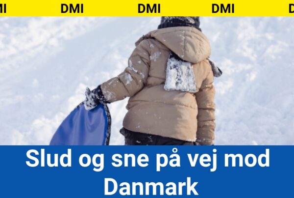 Slud og sne på vej mod Danmark