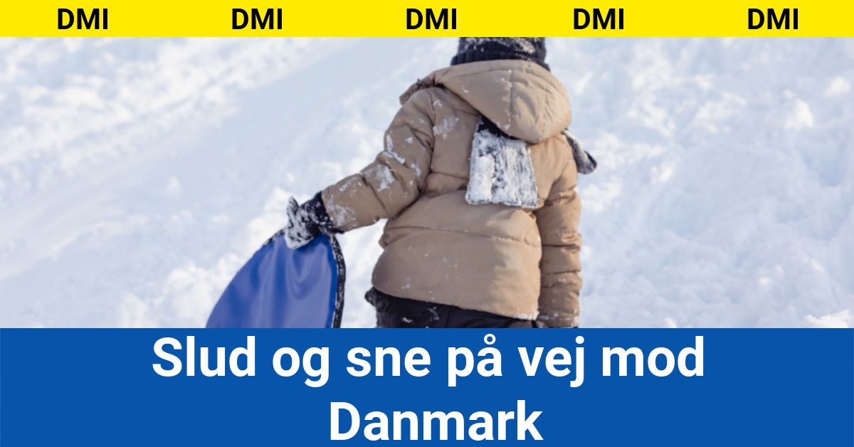 Slud og sne på vej mod Danmark