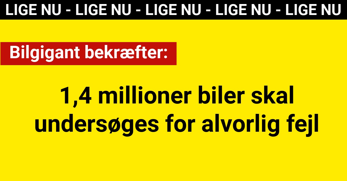 Bilgigant bekræfter: