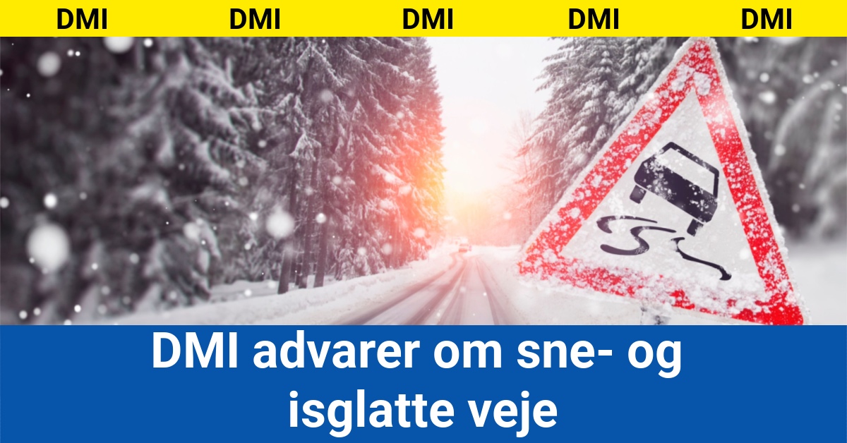 DMI advarer om sne- og isglatte veje