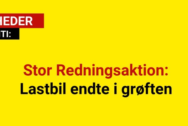 Stor Redningsaktion: Lastbil endte i grøften