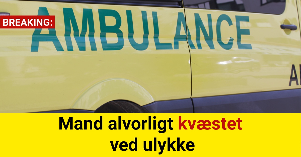 Mand alvorligt kvæstet ved ulykke