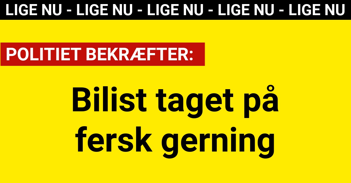 Bilist taget på fersk gerning - Krimi