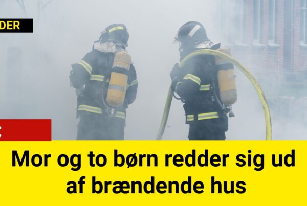 Mor og to børn redder sig ud af brændende hus