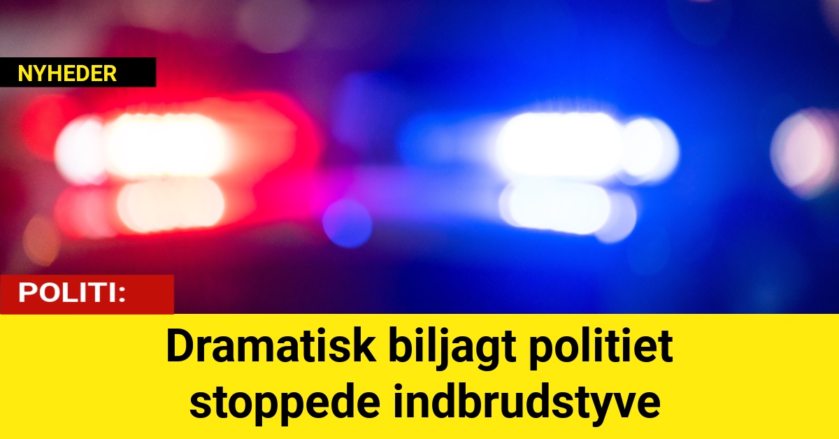 Dramatisk biljagt politiet stoppede indbrudstyve