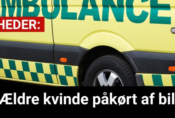 Ældre kvinde påkørt af bil