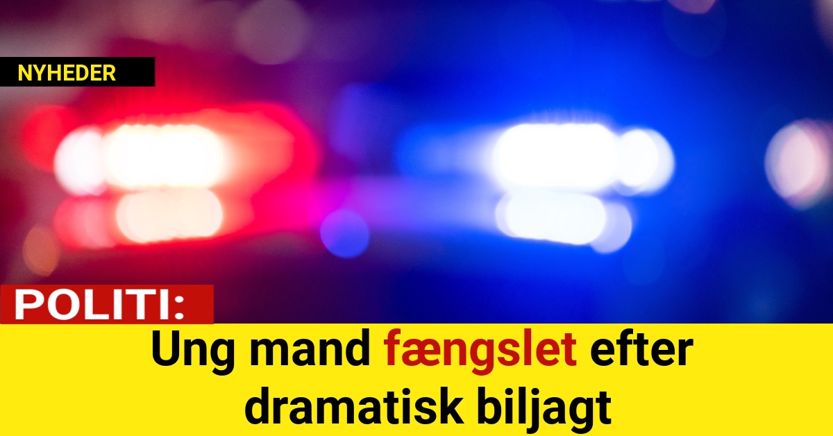 Ung mand fængslet efter dramatisk biljagt