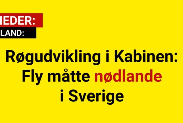 Røgudvikling i Kabinen: Fly måtte nødlande i Sverige