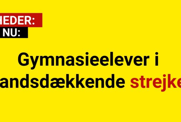 Gymnasieelever i landsdækkende strejke