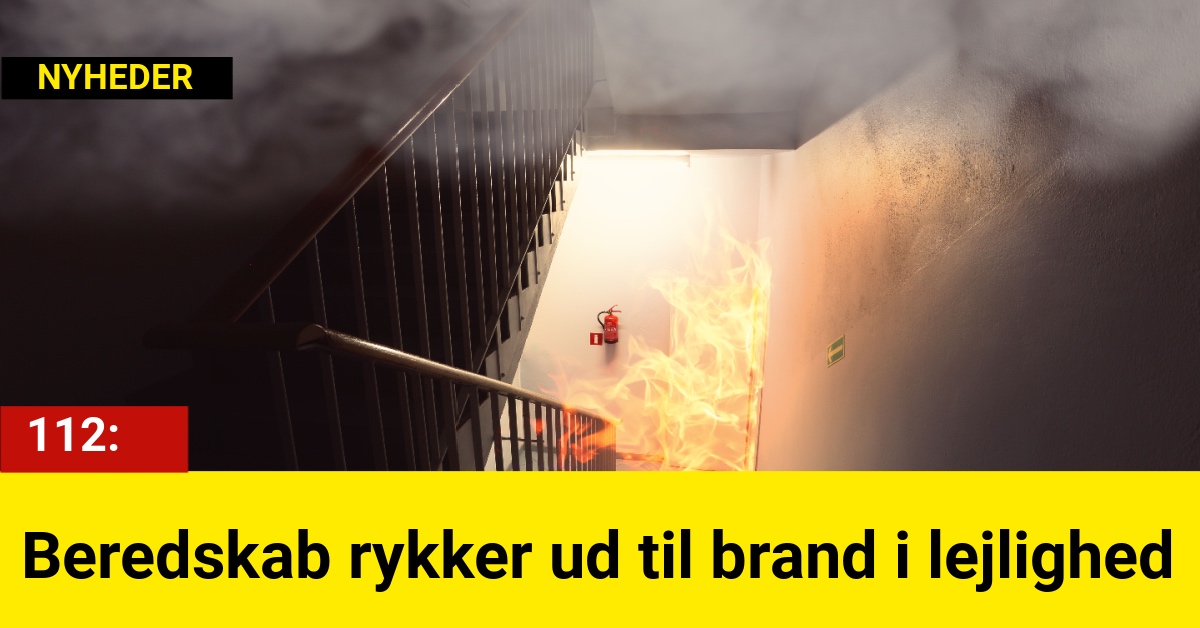 Beredskab rykker ud til brand i lejlighed