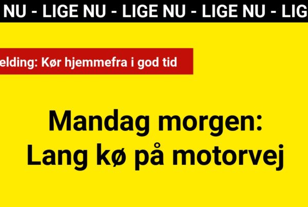 Mandag morgen: Lang kø på motorvej