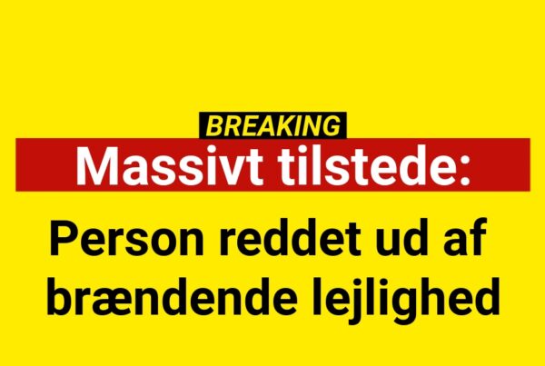 Person reddet ud af brændende lejlighed