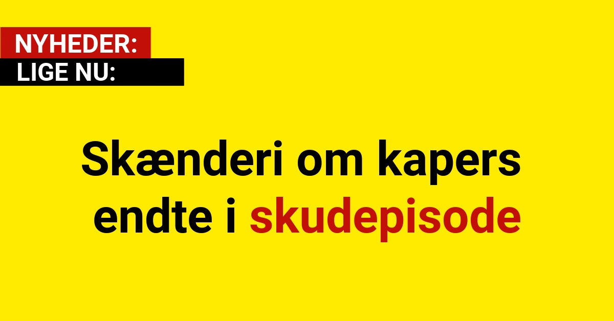 Skænderi om kapers endte i skudepisode