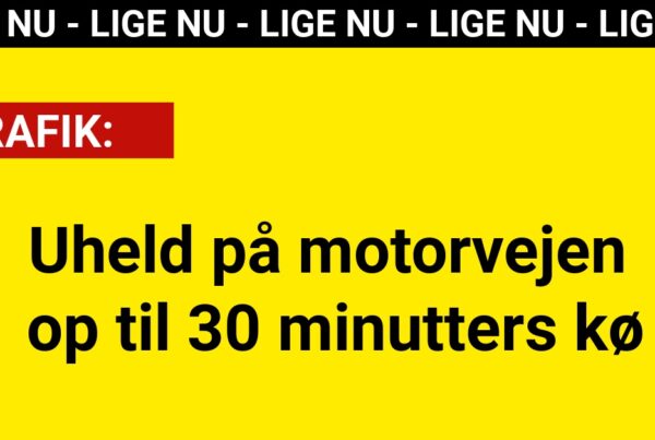 Uheld på motorvejen op til 30 minutters kø