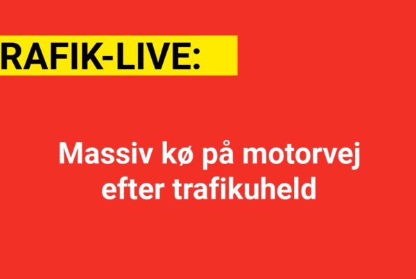 Massiv kø på motorvej efter trafikuheld