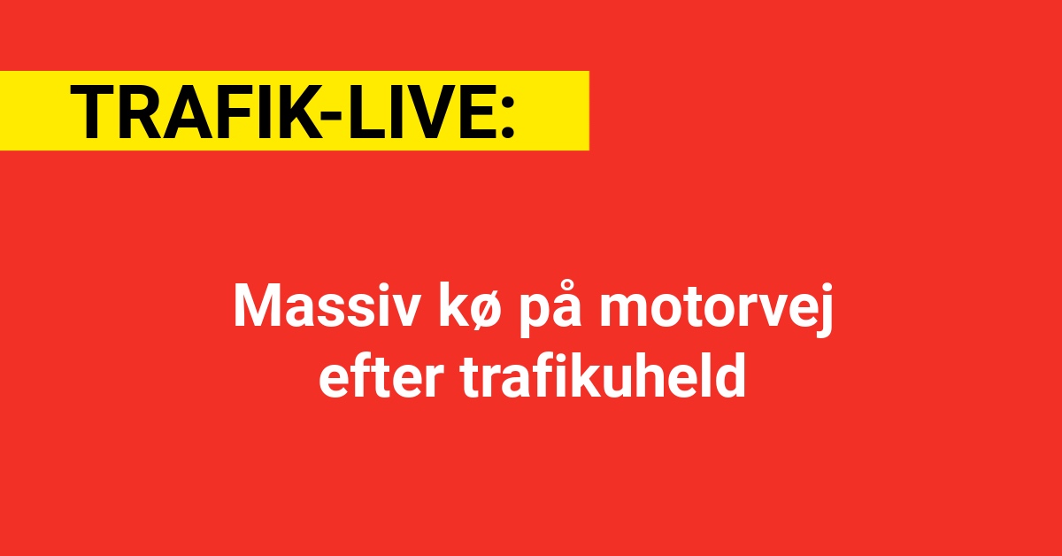 Massiv kø på motorvej efter trafikuheld