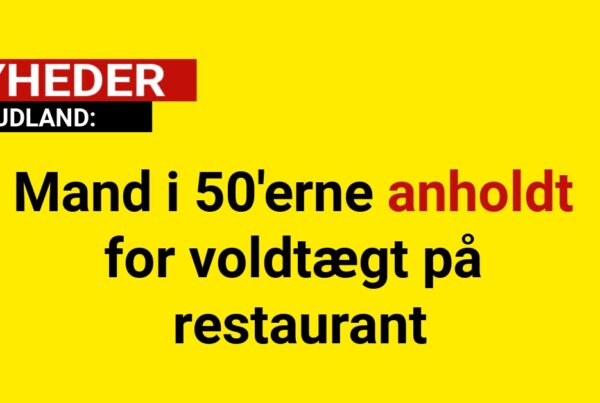 Mand i 50'erne anholdt for voldtægt på restaurant