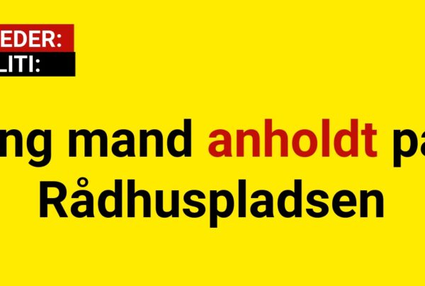 Ung mand anholdt på Rådhuspladsen