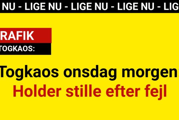 Togkaos onsdag morgen: Holder stille efter fejl