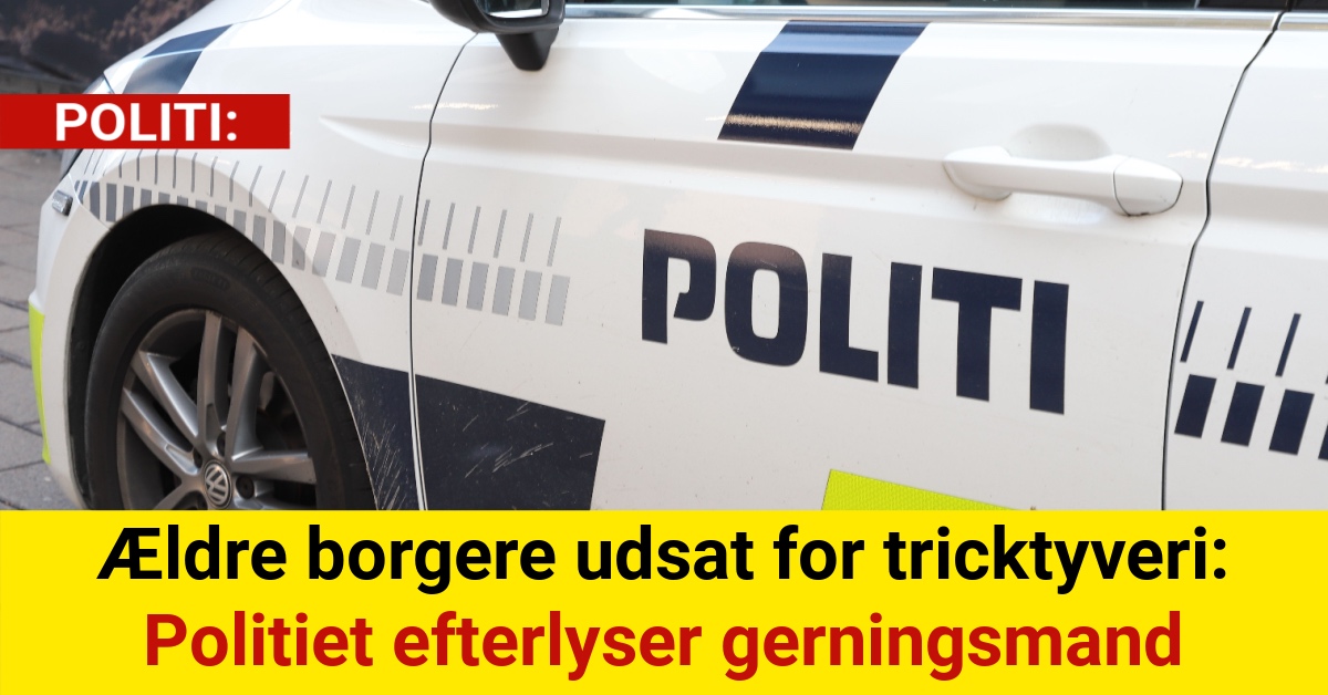 Ældre borgere udsat for tricktyveri: Politiet efterlyser gerningsmand