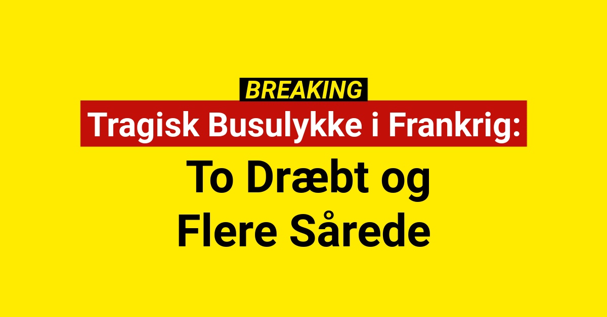 Tragisk Busulykke i Frankrig: To Dræbt og Flere Sårede