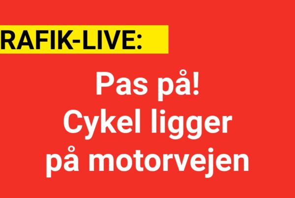 Pas på! Cykel ligger på motorvejen