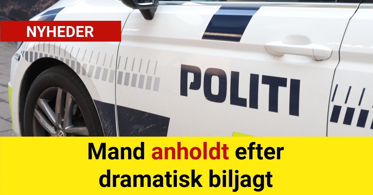 Mand anholdt efter dramatisk biljagt