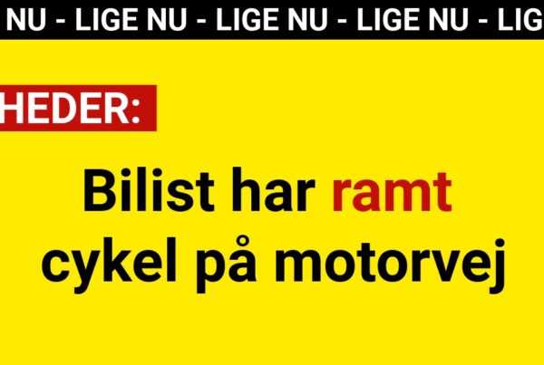 Bilist har ramt cykel på motorvej