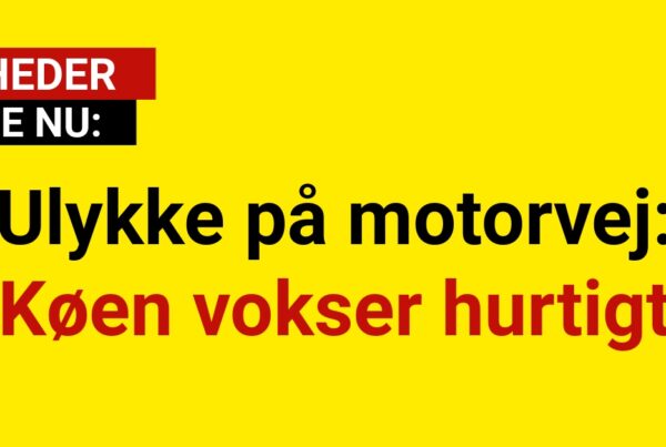 Ulykke på motorvej: Køen vokser hurtigt