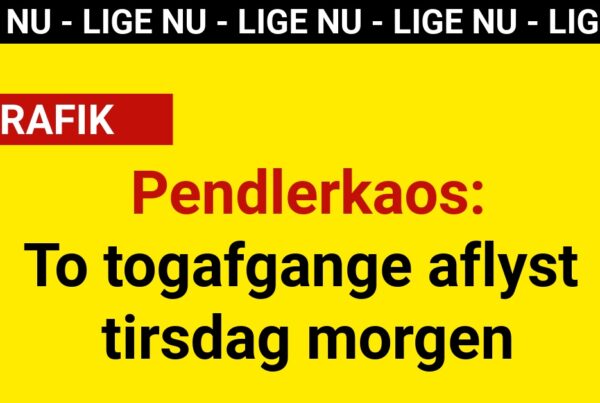 Pendlerkaos: To togafgange aflyst tirsdag morgen