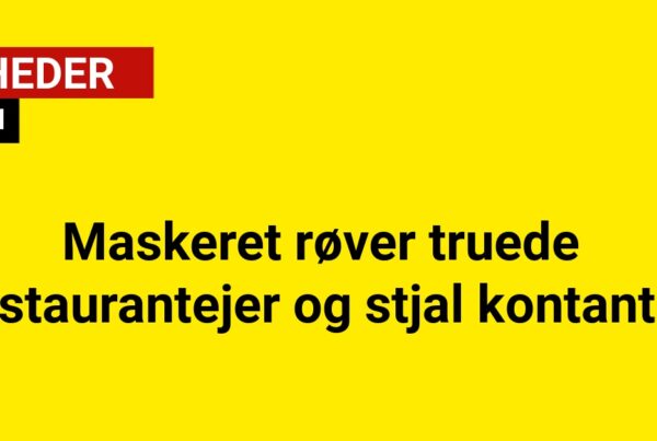 Maskeret røver truede restaurantejer og stjal kontanter