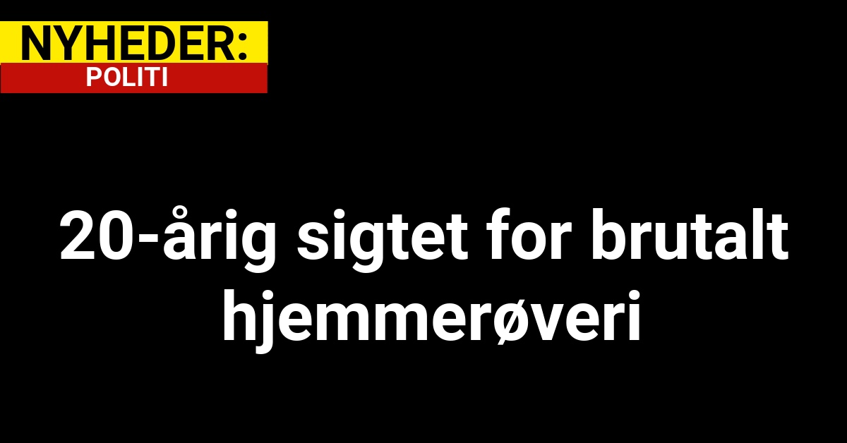 20-årig sigtet for brutalt hjemmerøveri