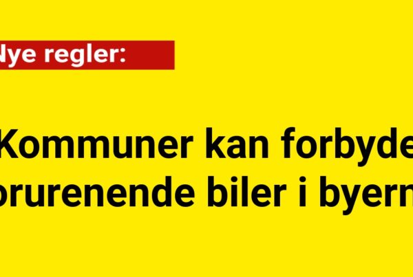 Nye regler: Kommuner kan forbyde forurenende biler i byerne