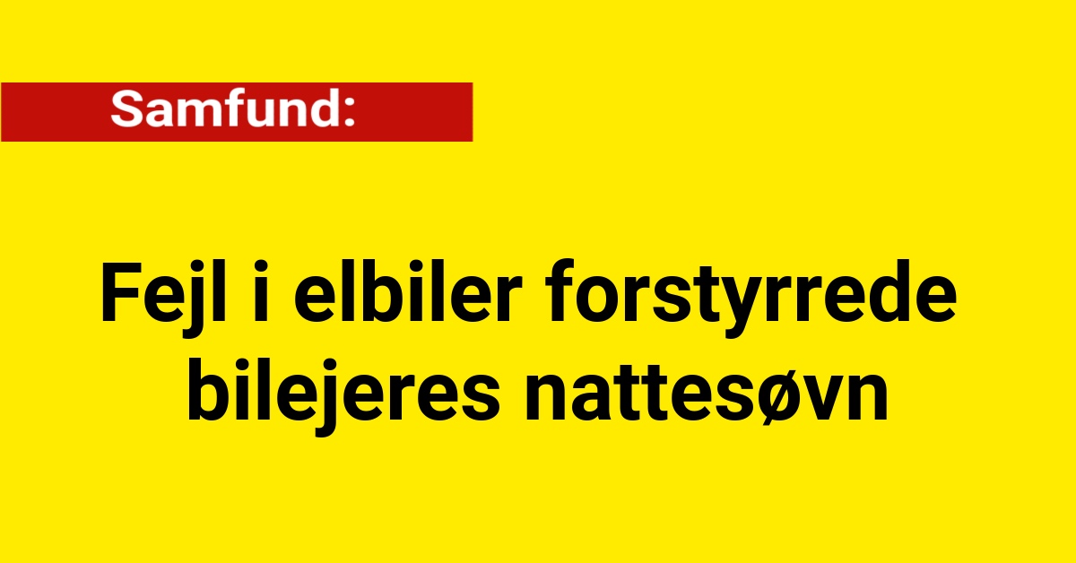 Fejl i elbiler forstyrrede bilejeres nattesøvn