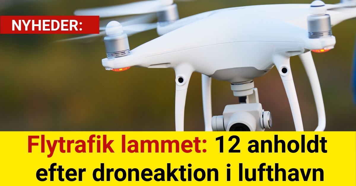 Flytrafik lammet: 12 anholdt efter droneaktion i lufthavn