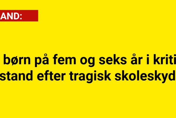 To små børn på fem og seks år i kritisk tilstand efter tragisk skoleskyderi