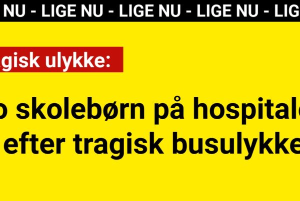 To skolebørn på hospitalet efter tragisk busulykke