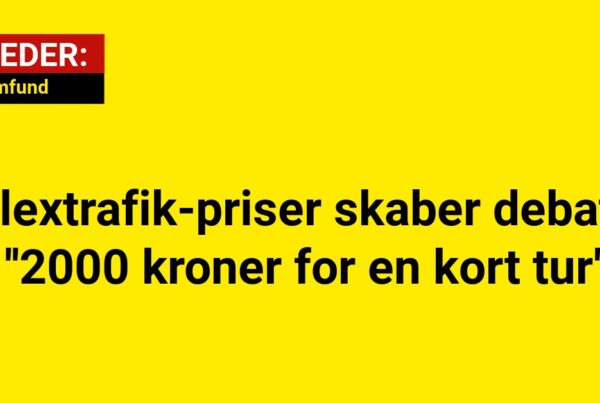 Flextrafik-priser skaber debat: 2000 kroner for en kort tur