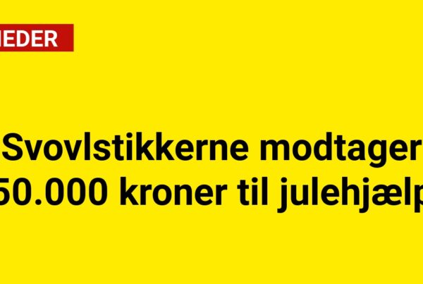 Svovlstikkerne modtager 50.000 kroner til julehjælp