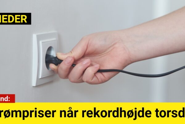 Strømpriser når rekordhøjde torsdag