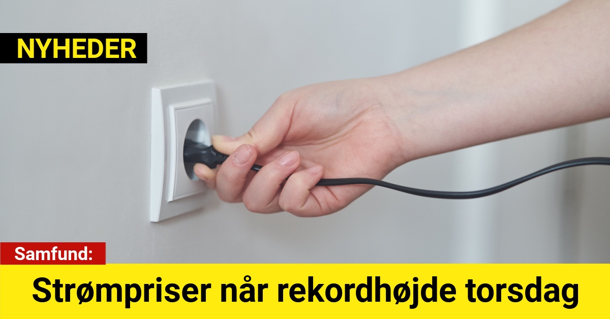 Strømpriser når rekordhøjde torsdag