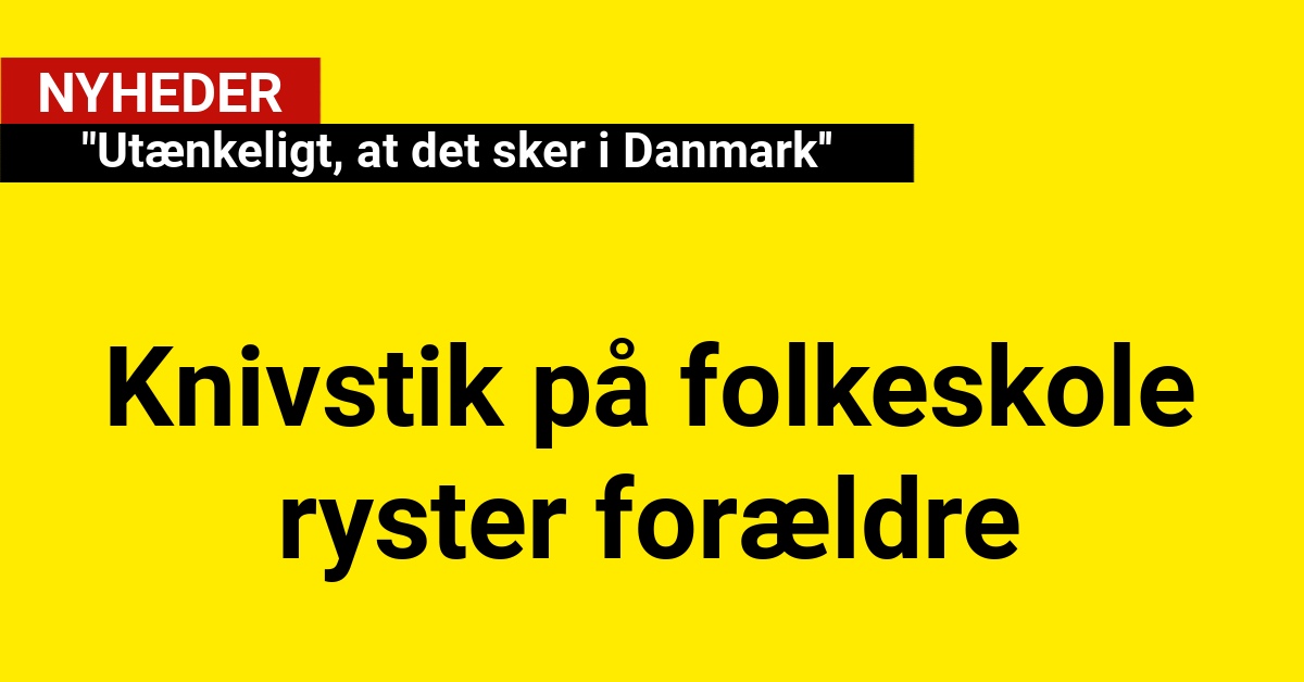 "Utænkeligt, at det sker i Danmark''